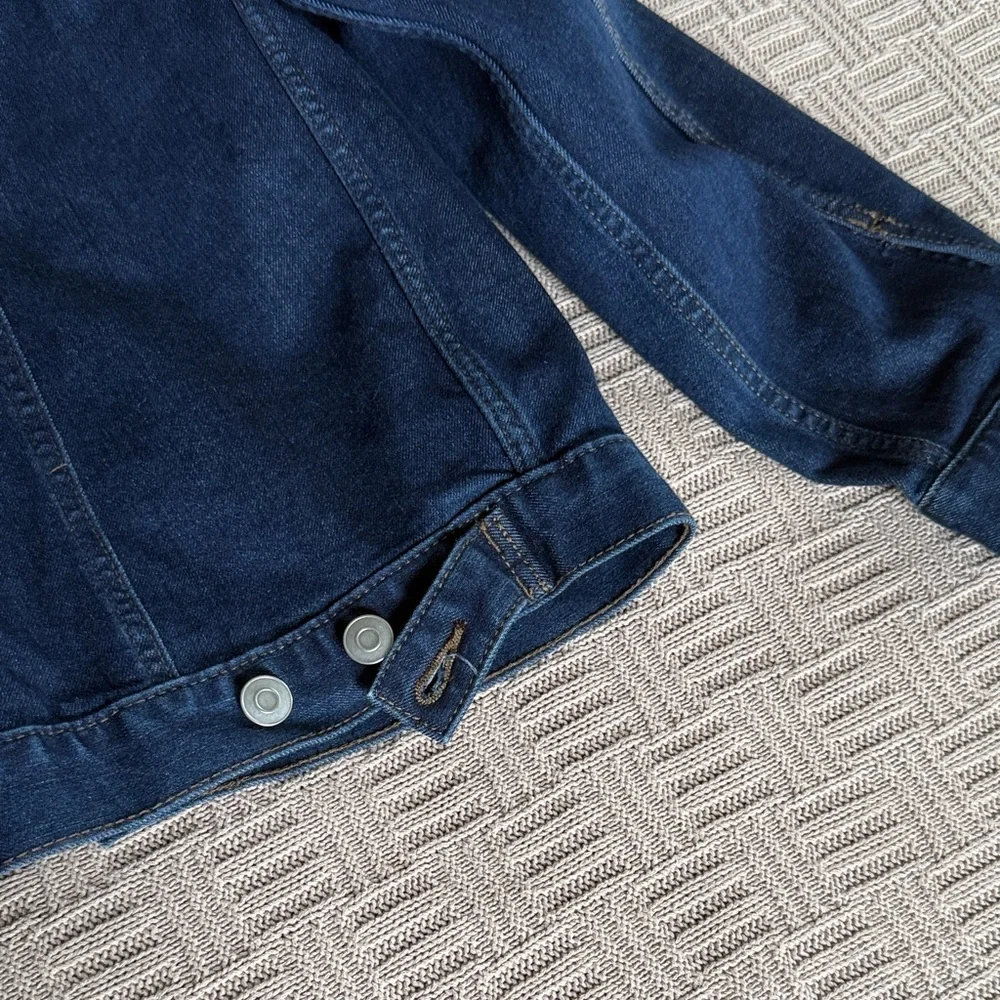 69% Cotton Time and Tru Dark Blue Denim Jacket - Picture 6 of 10